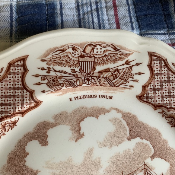 Vintage Plate NY Wall Street Dock Fair Winds by Alfred Meakin Transfer - Picture 2 of 7